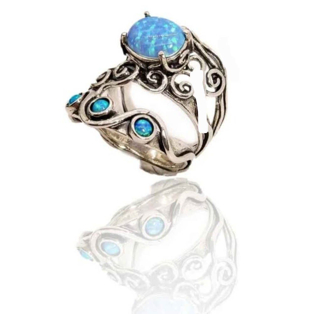 Shablool Israel 925 Silver Opal Ring